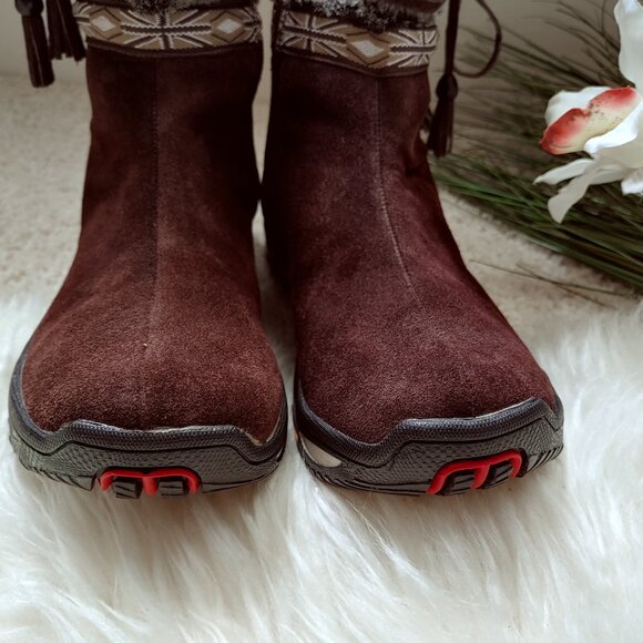 Brown Real Fur Suede Side Zipper Winter Boots (38 EU) - Picture 5 of 16